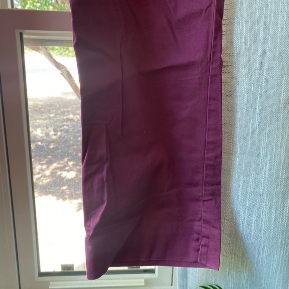 LOFT Original Crop Pants Purple Size 10 - Picture 6 of 10